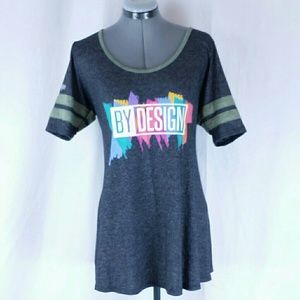 LuLaRoe BY DESIGN Jersey Shirt Top Gray Size Small
